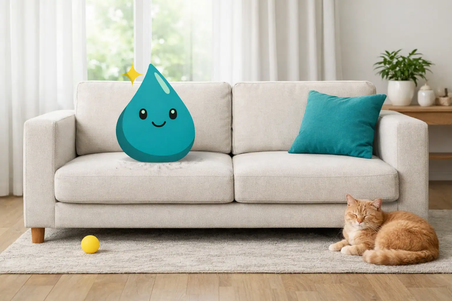 Čištění sedačky po psovi a kočce